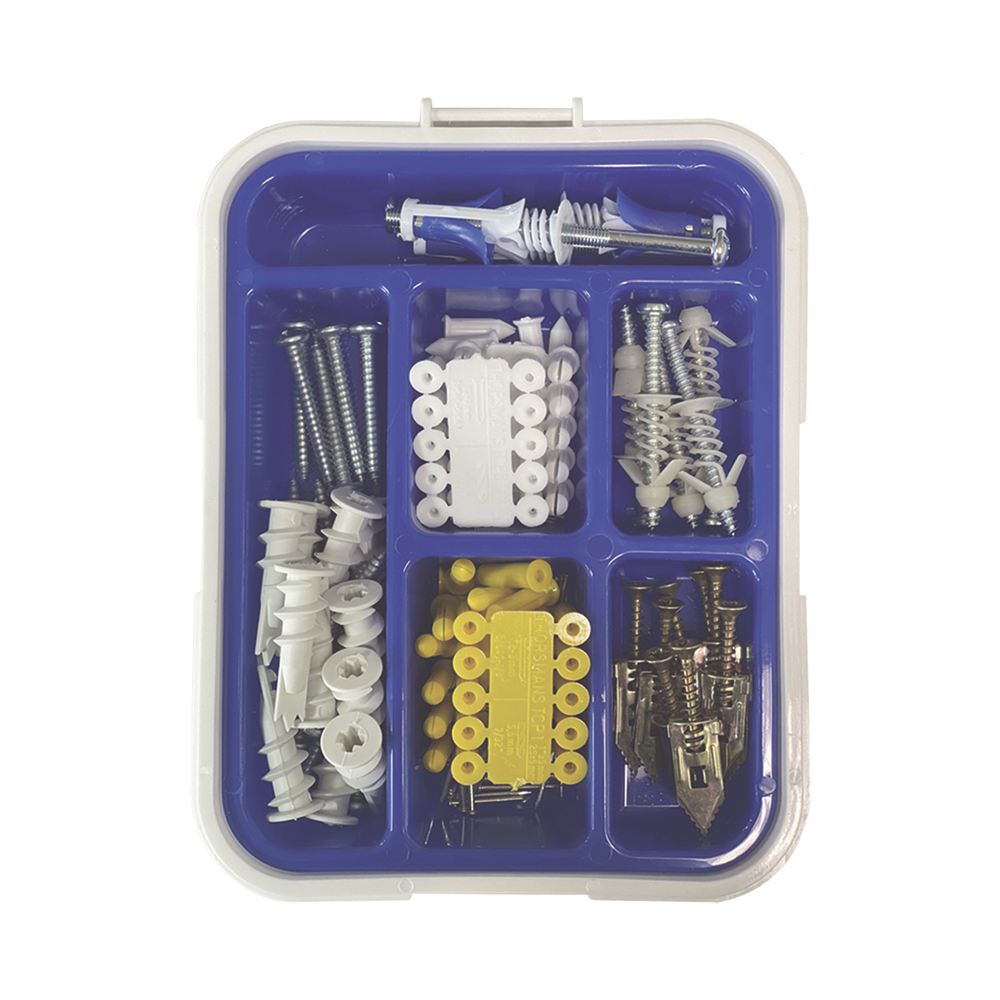 Kit para Sistemas de Fijación en Yeso, Muros Falsos, Tabique hueco, Uso en interiores (91 piezas) - Image 4