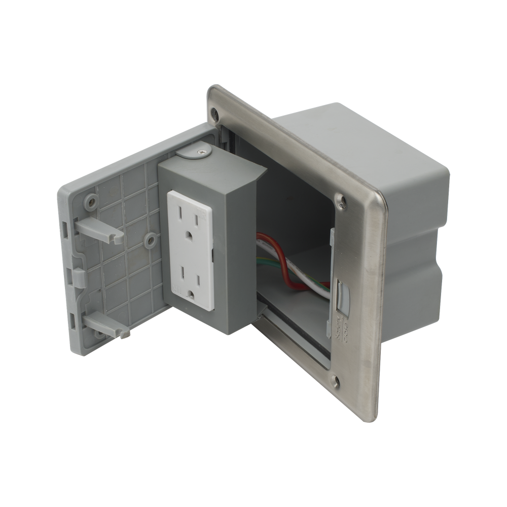 Caja de Piso con Contacto El?ctrico (Duplex), Resistente al Agua, IP66 (Con Tapa Cerrada) (11000-53201) - Image 3