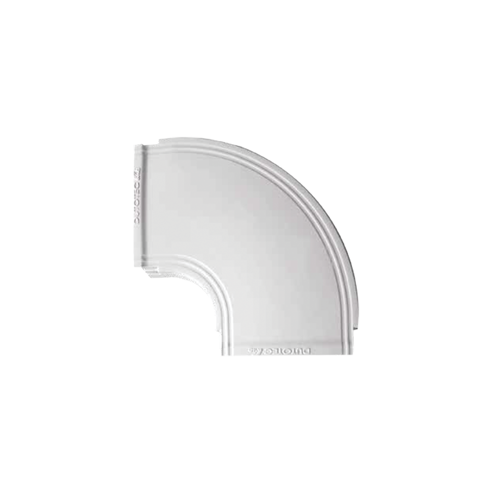 Curva horizontal color blanco para canaleta THR40