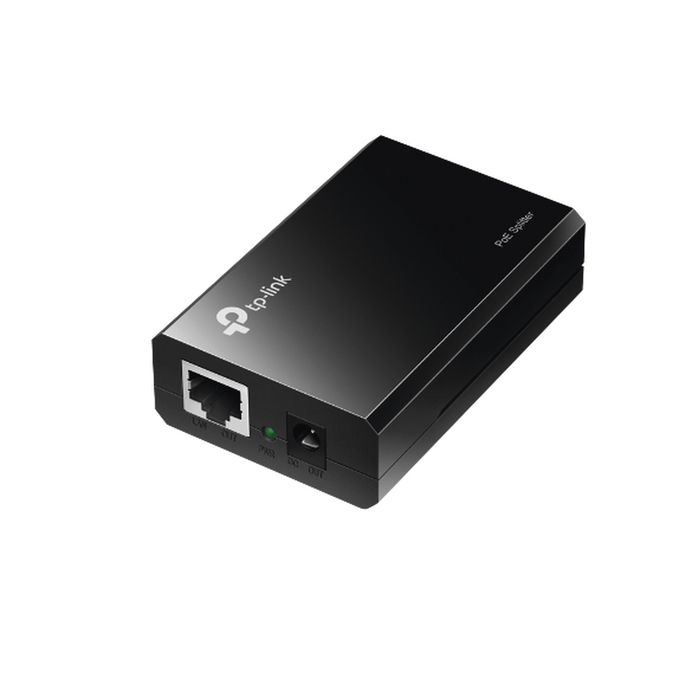 Splitter PoE (15W) / Potencia de Salida Seleccionable (5 , 9 o 12 Vcc) / 2 puerto 10/100/1000 Mbps / Plug and Play