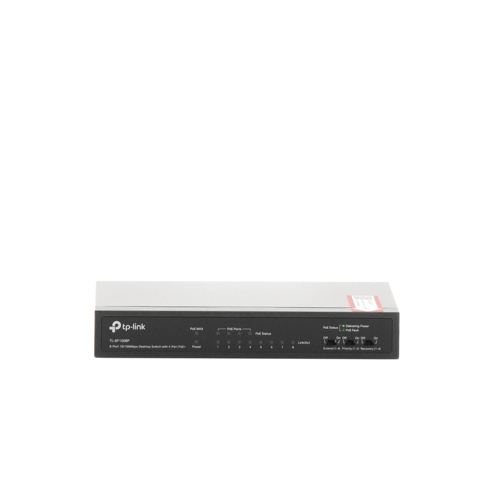 Switch PoE+ No Administrable / De Escritorio 8 puertos 10/100 Mbps / 4 puertos PoE af/at Inteligente / Presupuesto 66 W / Hasta 250 metros - Image 6