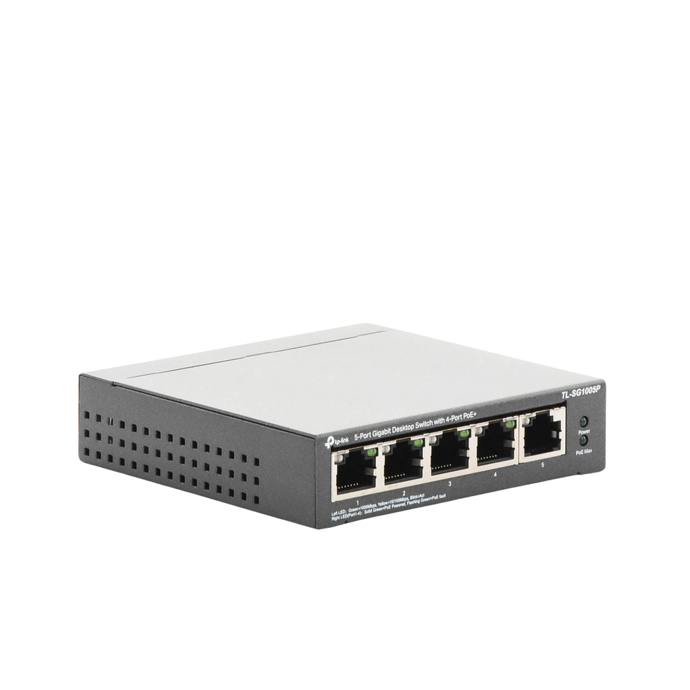 Switch Escritorio No Administrable de 5 puertos 10/100/1000 Mbps / Con 4 puertos PoE 802.3af/at de hasta 65 W / PoE Extendido hasta 250 metros - Image 4