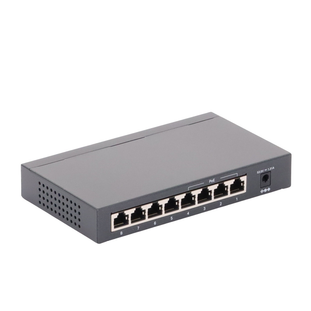 Switch Gigabit PoE+ no administrable de 8 puertos 10/100/1000 Mbps, solo 4 puertos PoE, para escritorio - Image 4