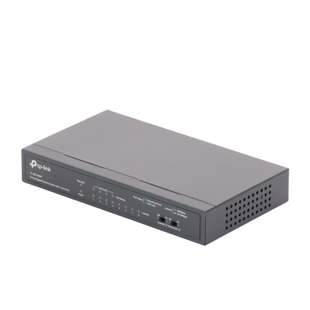 Switch Gigabit PoE+ no administrable de 8 puertos 10/100/1000 Mbps, solo 4 puertos PoE, para escritorio - Image 5