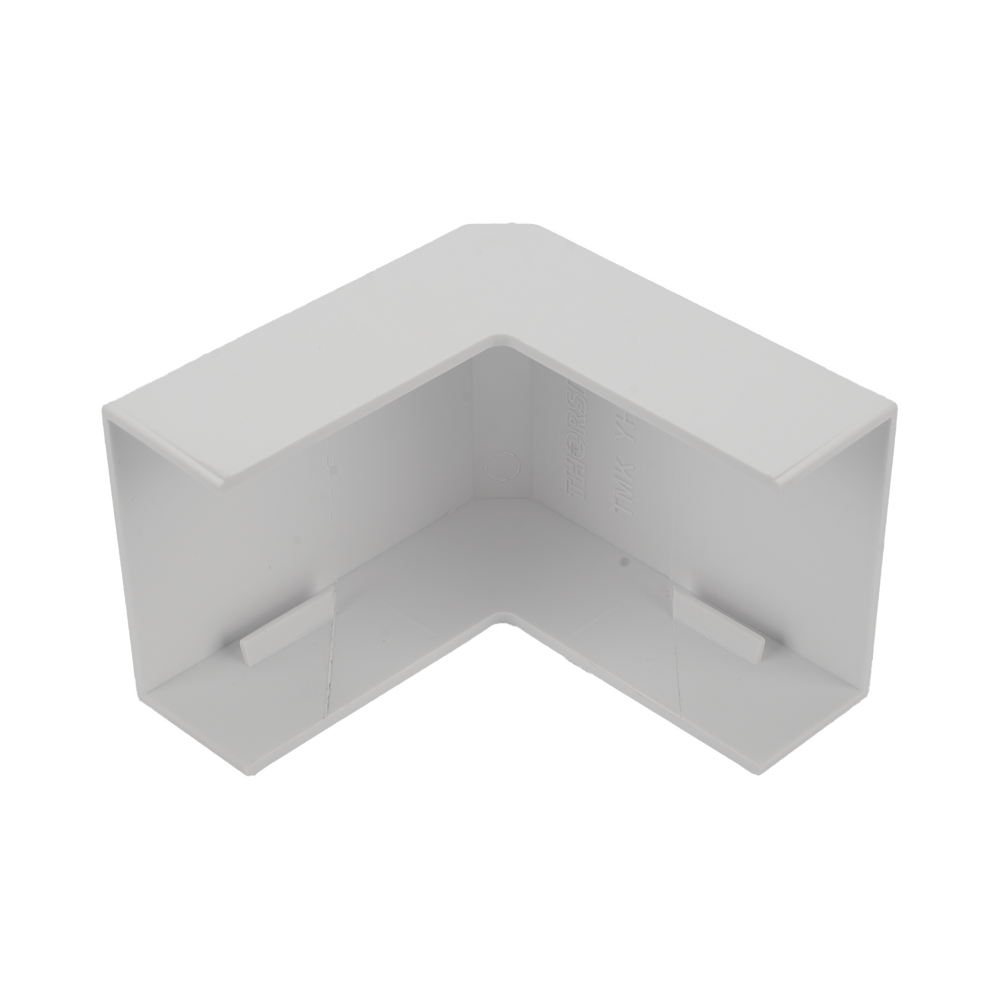 Esquinero exterior color blanco de PVC auto extinguible para canaletas TMK1735, TMK1735SD (5310-02001)