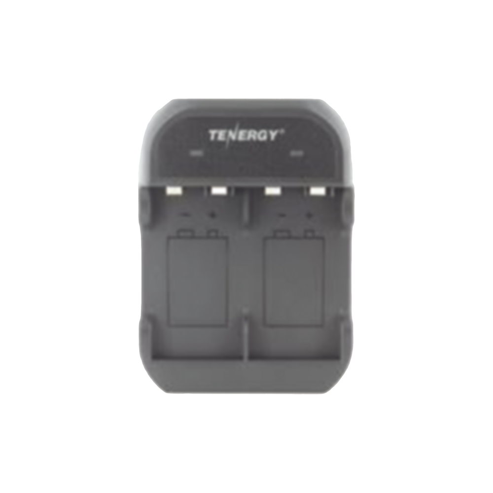 Cargador rápido de 2 compartimientos para baterías Ni-MH; Aplicable en baterías de 9 V /color negro