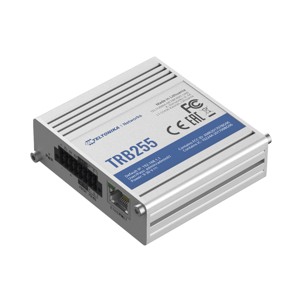 Gateway Industrial Doble SIM LTE (Cat M1), Puertos Serial RS232/RS485