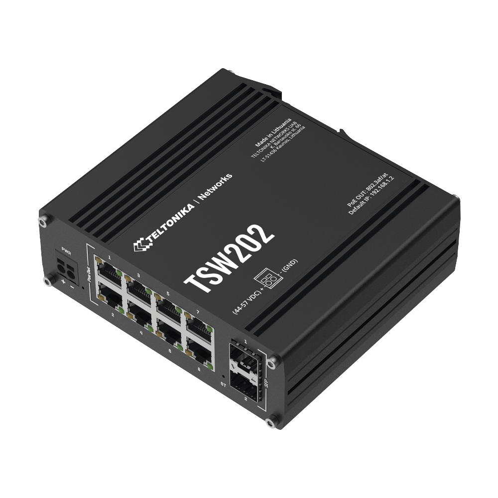 Switch Industrial Administrable L2, 8 puertos PoE 802.3af/at, Soporta Profinet