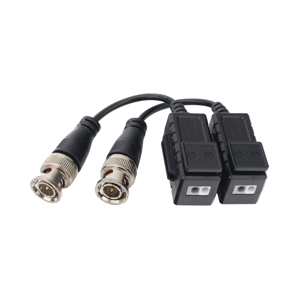 Kit de Transceptores (Baluns) con Terminal PUSH SUPERIOR, Resolución 4K , Cable flexible COAXIAL Blindado / COAXITRON / AUDIO POR COAXITRON / Menu OSD /Conector 100% COBRE / protección TVS, Calidad PREMIUM