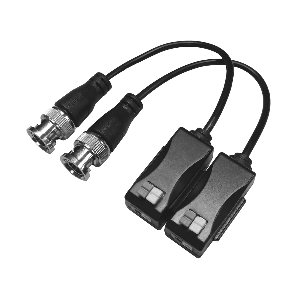 Kit de Transceptores (Baluns) con Terminal PUSH SUPERIOR PIG TAIL en ambos conectores, Resolución 4K , Cable flexible COAXIAL Blindado / COAXITRON / AUDIO POR COAXITRON /Conector 100% COBRE / Calidad PREMIUM