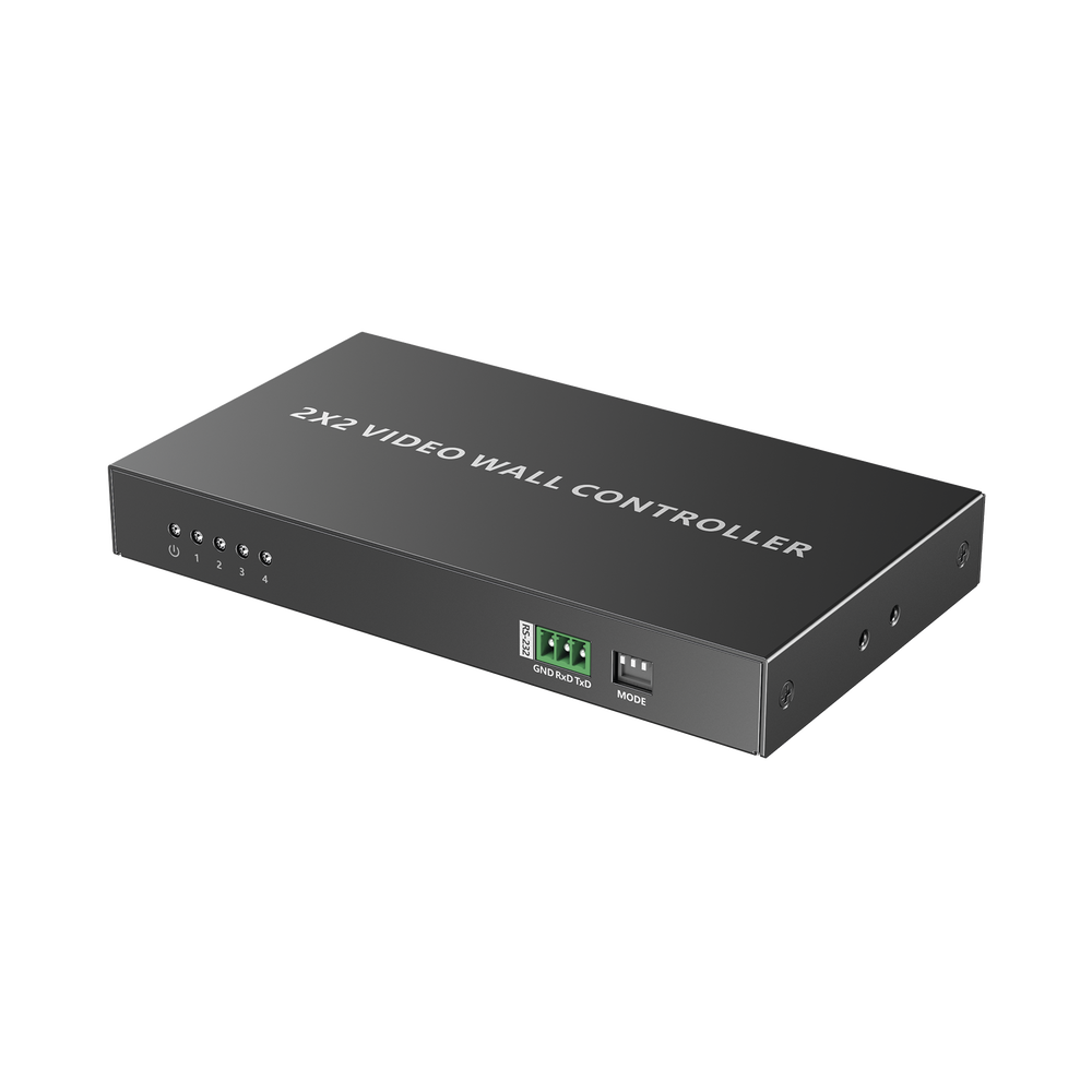 Controlador de VideoWall 2x2 | Multiples Modos de Vista | Audio 3.5mm | Control RS232