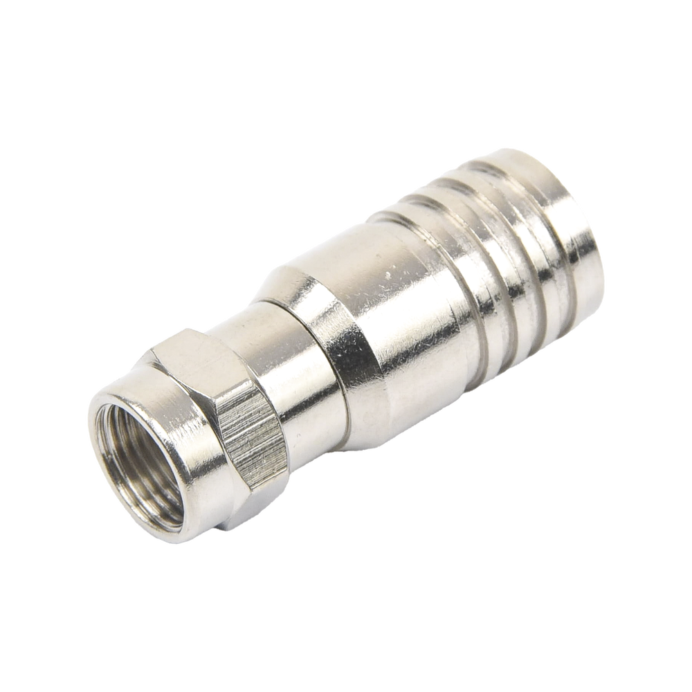 Conector F Macho en 75 Ohm, Plegable para Instalar en Cables Coaxiales RG-11, Cuerpo de Bronce-Niquelado/ Teflón. - Image 4