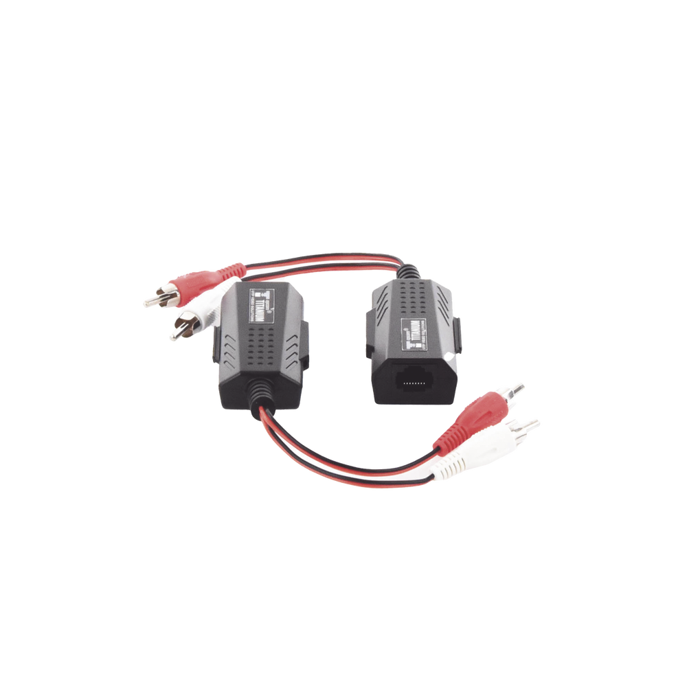 Balun Extensor de Audio Analogo Estereo RCA a RJ45 / Distancia 800 Metros (2625 Pies) / Cable CAT5-6 / Conector 100% Cobre / Protecci?n TVS, Calidad Premium