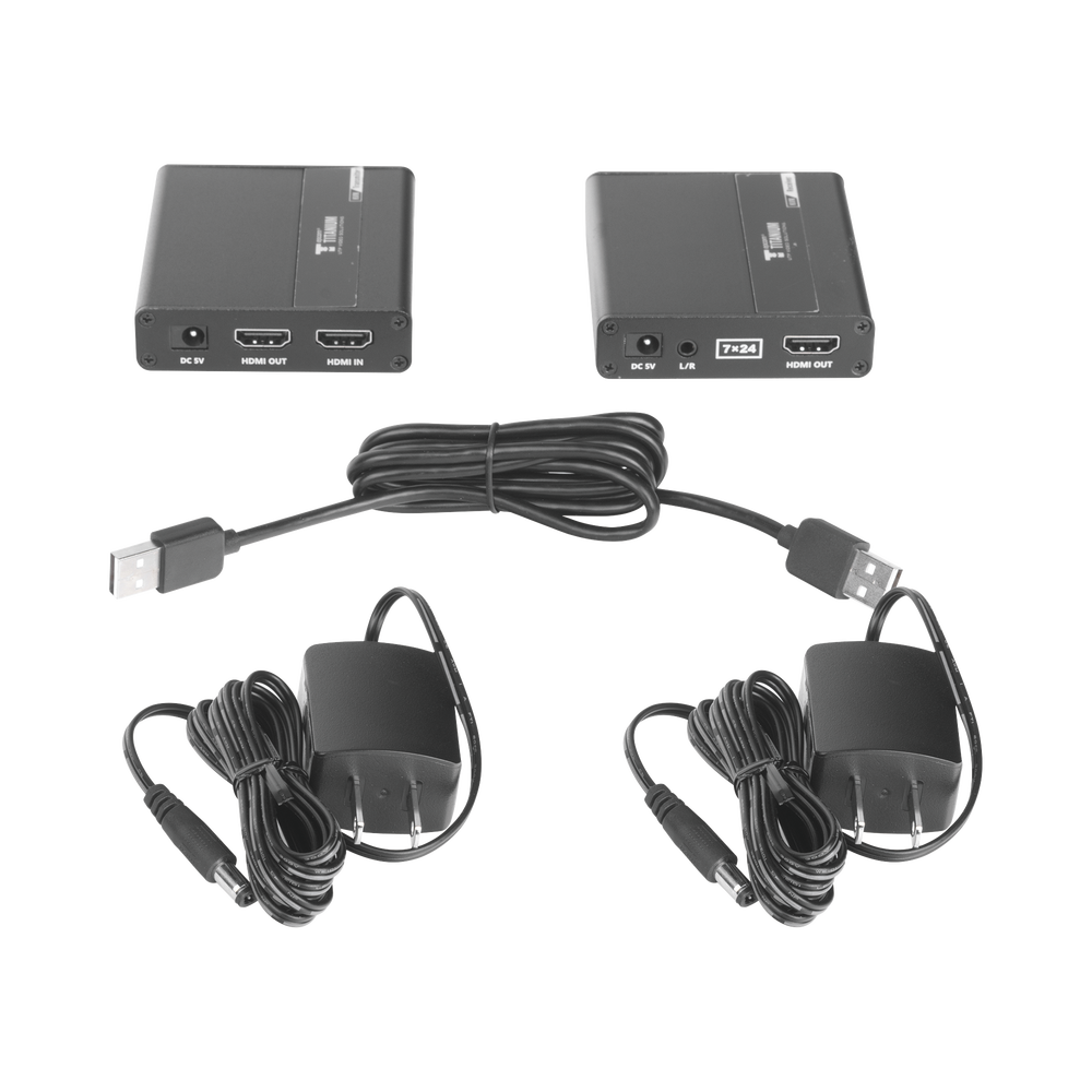 Kit extensor KVM (HDMI y USB) | 40m a 4k@30Hz | 70m a 1080P@60Hz | Cat 6, 6a y 7 | CERO LATENCIA | HDR | Salida Loop | Salida de audio de 3.5mm | - Image 6