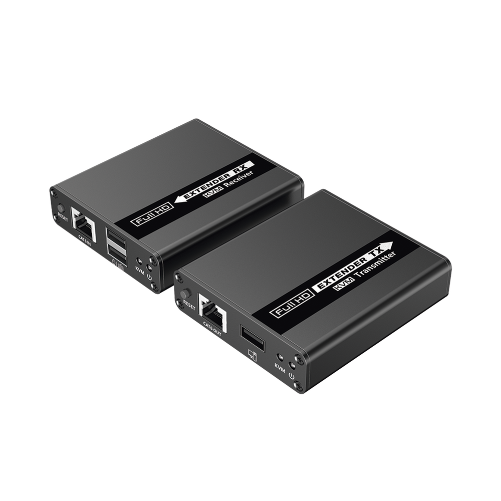 Kit extensor KVM (HDMI y USB) | 40m a 4k@30Hz | 70m a 1080P@60Hz | Cat 6, 6a y 7 | CERO LATENCIA | HDR | Salida Loop | Salida de audio de 3.5mm | - Image 2