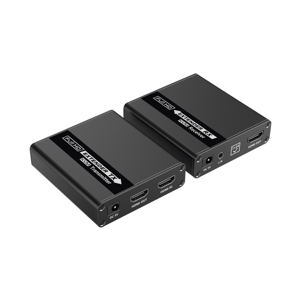 Kit extensor KVM (HDMI y USB) | 40m a 4k@30Hz | 70m a 1080P@60Hz | Cat 6, 6a y 7 | CERO LATENCIA | HDR | Salida Loop | Salida de audio de 3.5mm | - Image 3