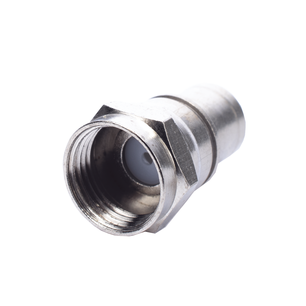 Conector F Macho Plegable, Con PIN para Cable RG-59, Cuerpo de Bronce Niquelado. - Image 2