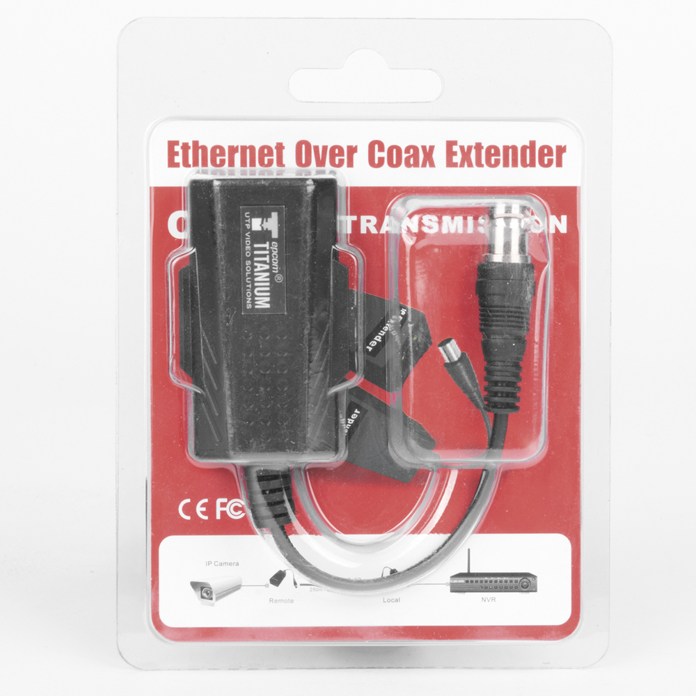Kit EXTENSOR IP por cable CABLE COAXIAL para distancias de HASTA 200 m / REUTILIZA EL CABLEADO EXISTENTE PARA CONECTAR CÁMARAS IP / No Requiere Energía / Transmisión en Tiempo Real / Protección Contra Sobretensiones Incorporada - Image 3