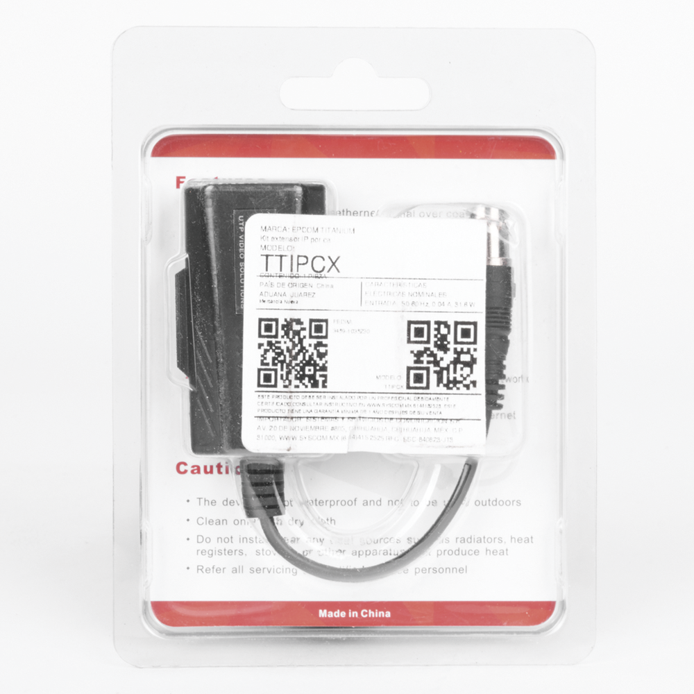Kit EXTENSOR IP por cable CABLE COAXIAL para distancias de HASTA 200 m / REUTILIZA EL CABLEADO EXISTENTE PARA CONECTAR CÁMARAS IP / No Requiere Energía / Transmisión en Tiempo Real / Protección Contra Sobretensiones Incorporada - Image 4
