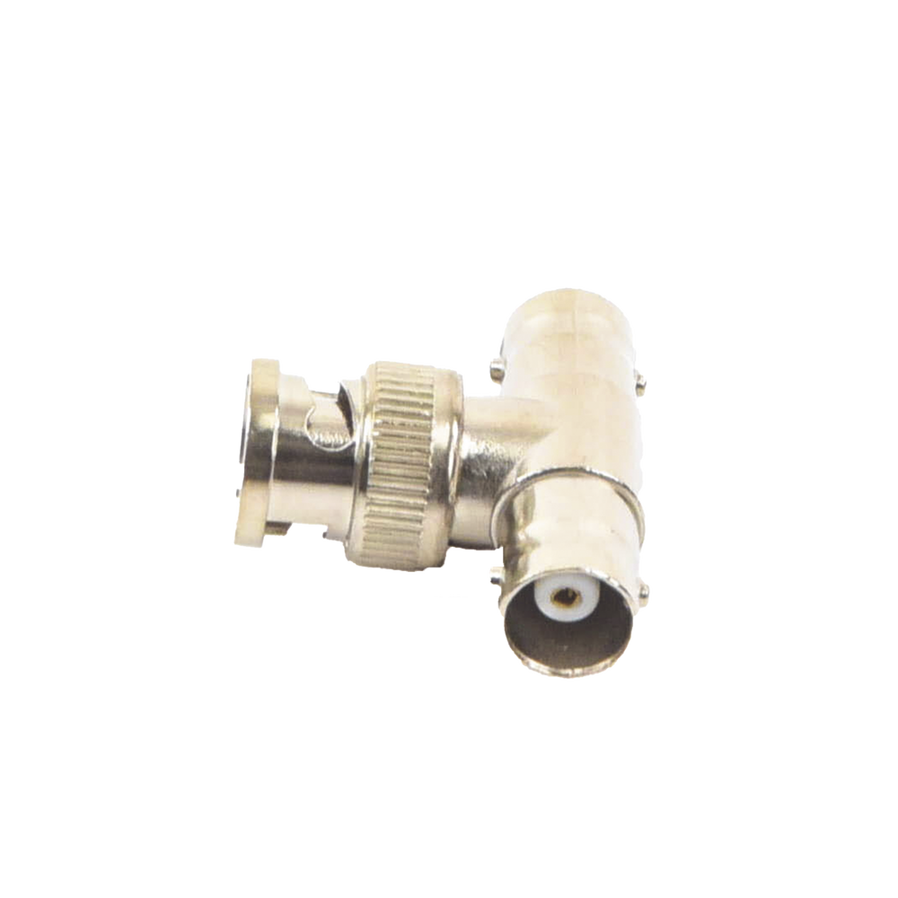 Adaptador en T para 75 Ohm de Conector BNC Macho a Doble BNC Hembra, Níquel/ Oro/ Teflón. - Image 2