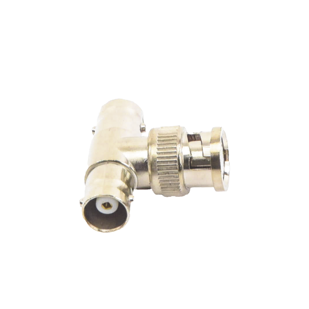 Adaptador en T para 75 Ohm de Conector BNC Macho a Doble BNC Hembra, Níquel/ Oro/ Teflón. - Image 3