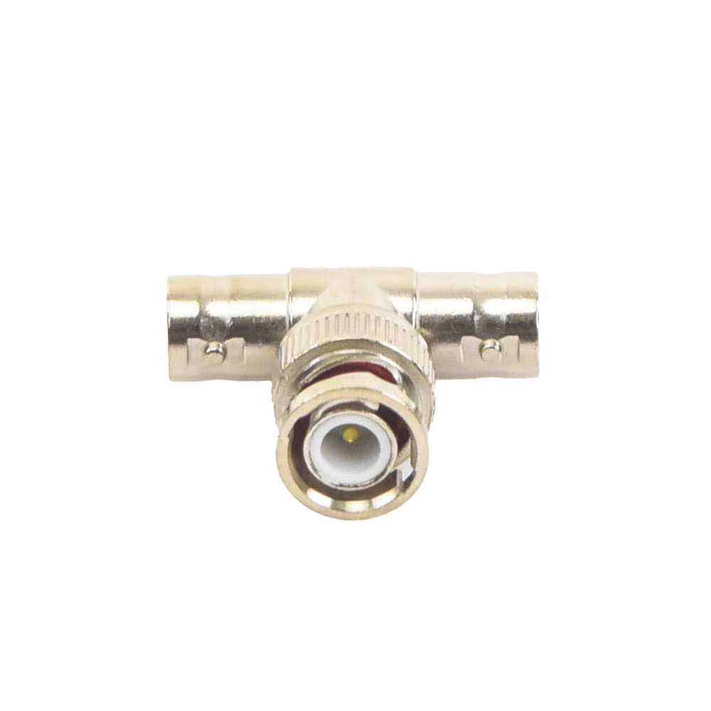 Adaptador en T para 75 Ohm de Conector BNC Macho a Doble BNC Hembra, Níquel/ Oro/ Teflón. - Image 4