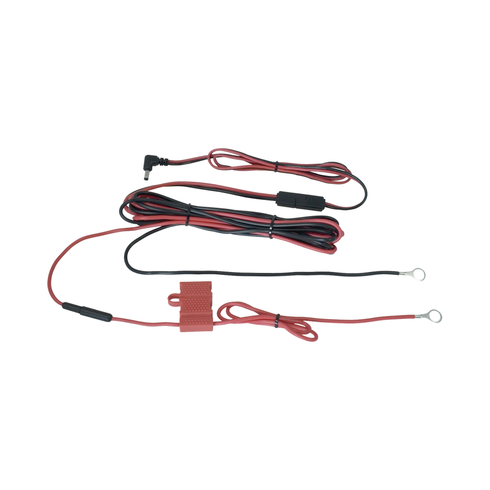 Arnés de corriente para conectar los cargadores endura de 1 2, 6, 12 cavidades a batería vehicular.