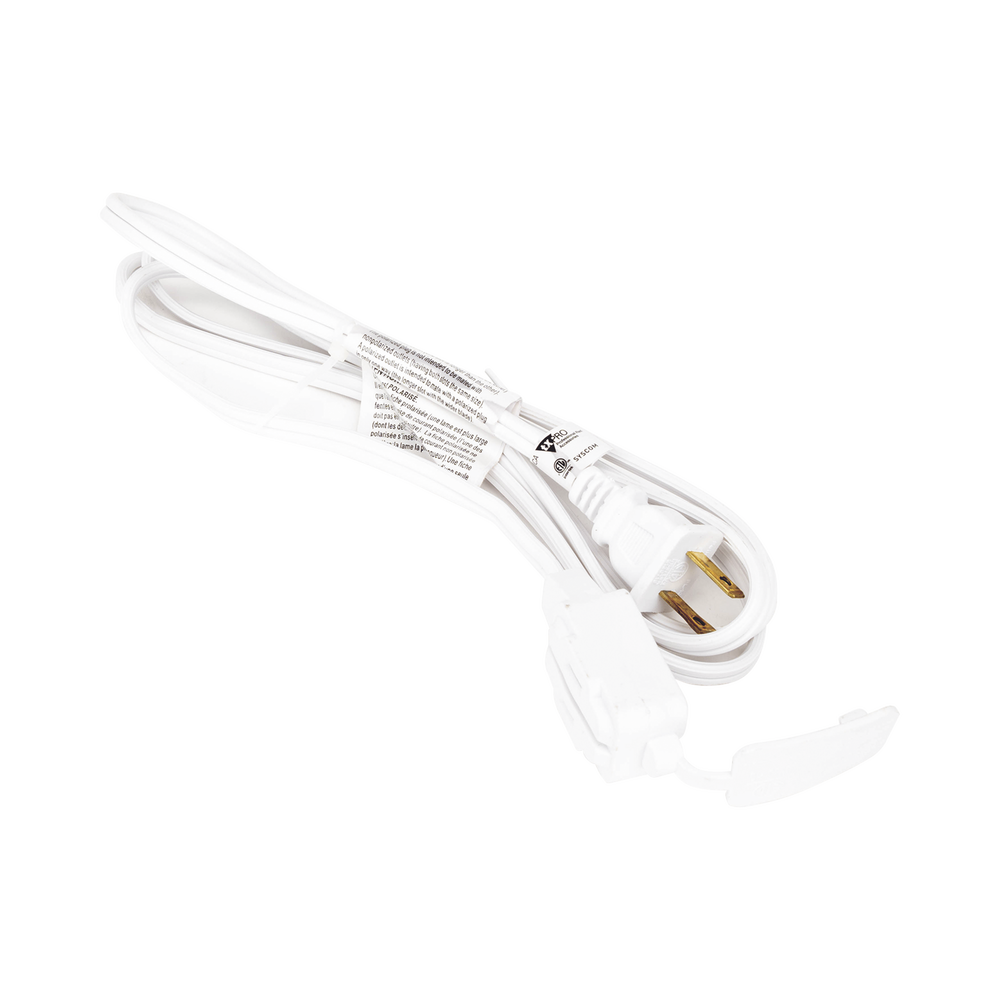 Extensión eléctrica de 3 salidas polarizadas color blanco para uso en interior, longitud 1.83 metros, calibre 16 AWG - Image 2