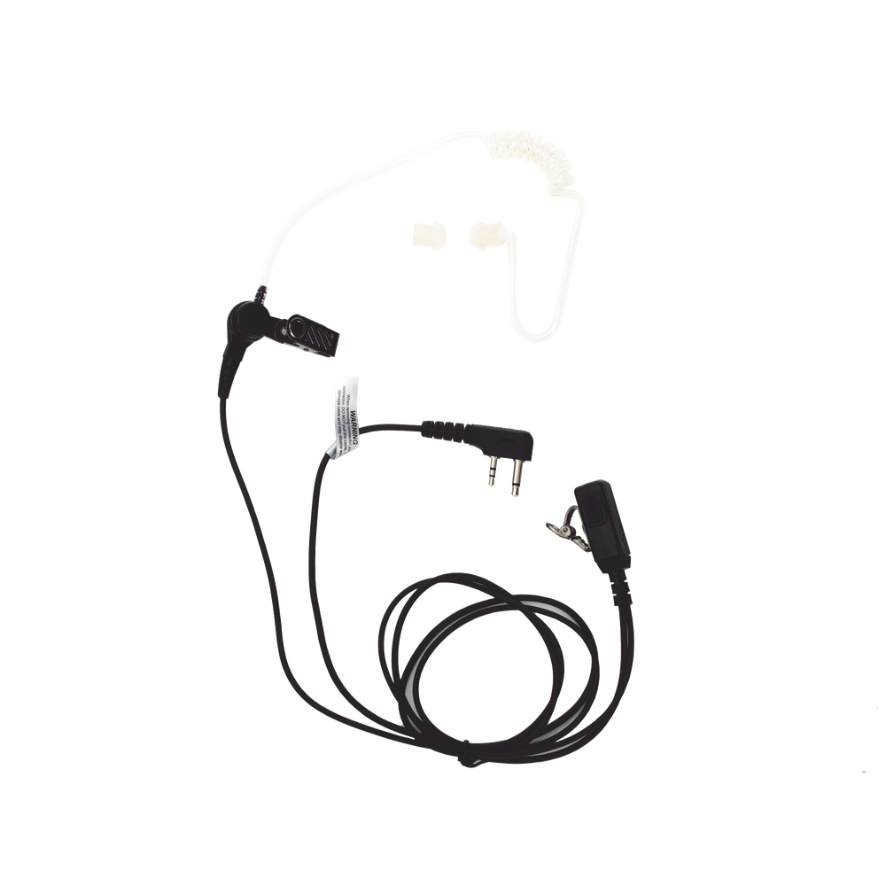 Micrófono - audífono de solapa con tubo acústico transparente para ICOM IC-F11/ 14/ 3021/ 3013/ 3103/ 3003/ 1100D/2100D