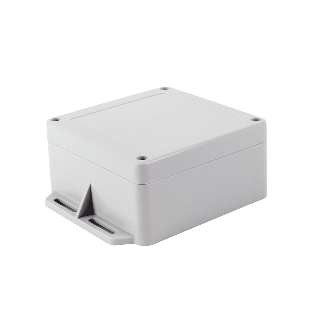 Gabinete Plástico Gris para Exterior (IP65) de 120 x 120 x 60 mm Cierre por Tornillos.