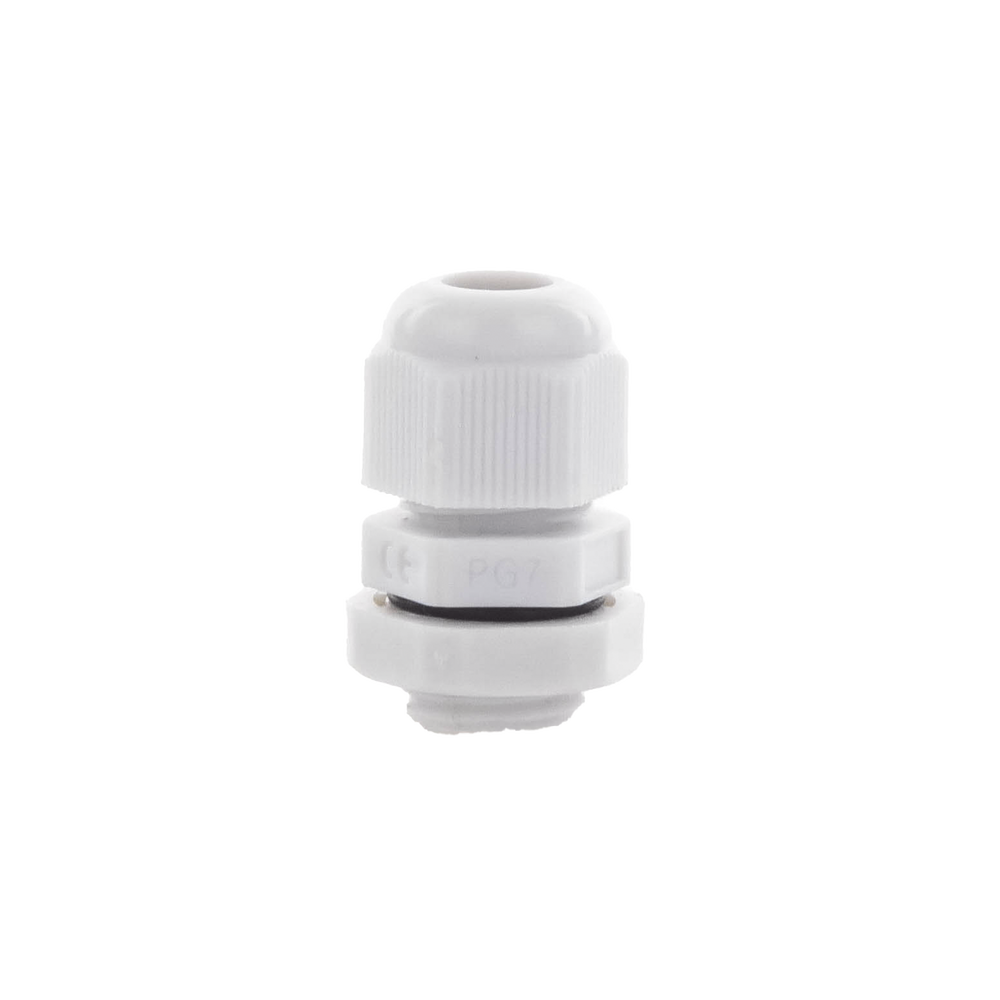 Conector Plástico Gris Tipo Glándula para Cable de 3.5 a 6 mm de Diámetro.