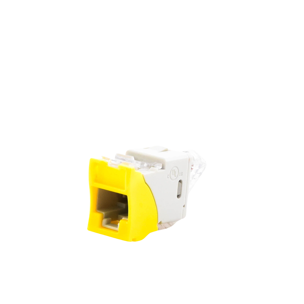 Jack Ultramax Cat5e, UTP, Montaje H?brido en Placa de Pared (Plano y Angulado), Color Amarillo, Punch Down - Image 3
