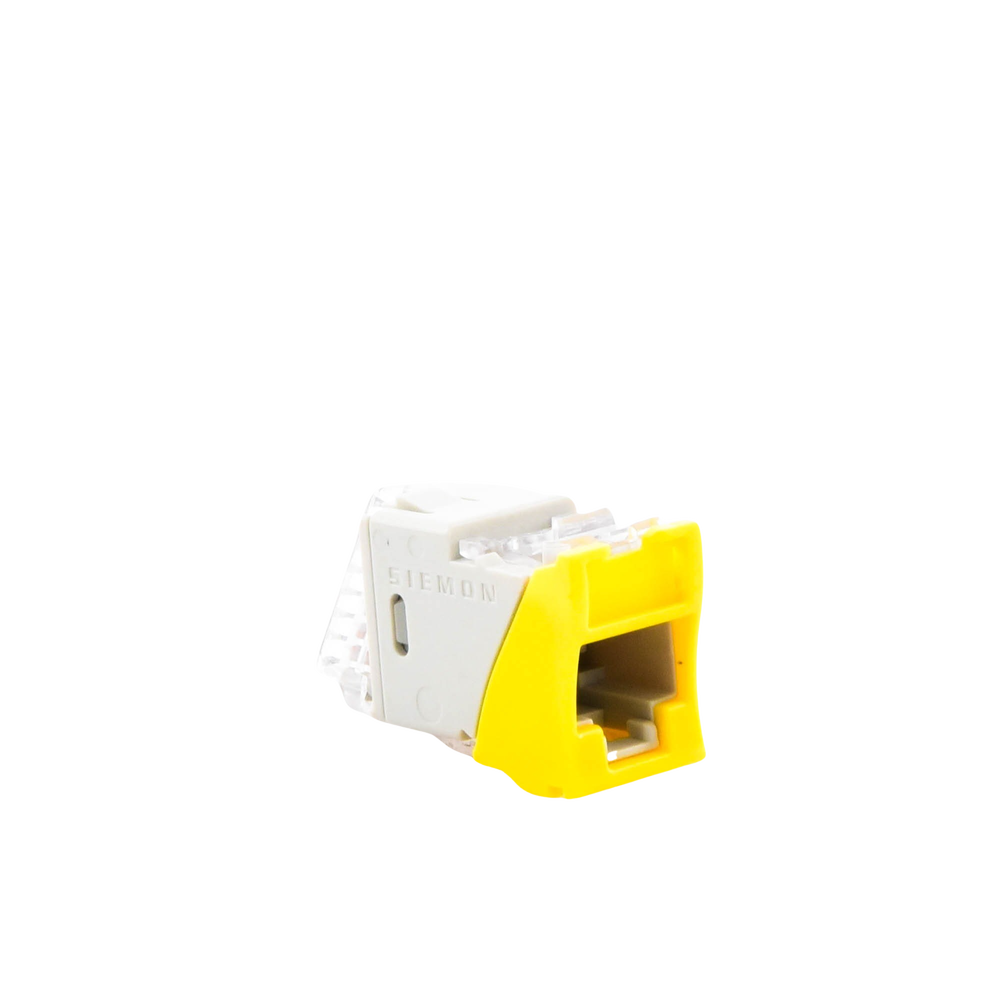 Jack Ultramax Cat5e, UTP, Montaje H?brido en Placa de Pared (Plano y Angulado), Color Amarillo, Punch Down - Image 4