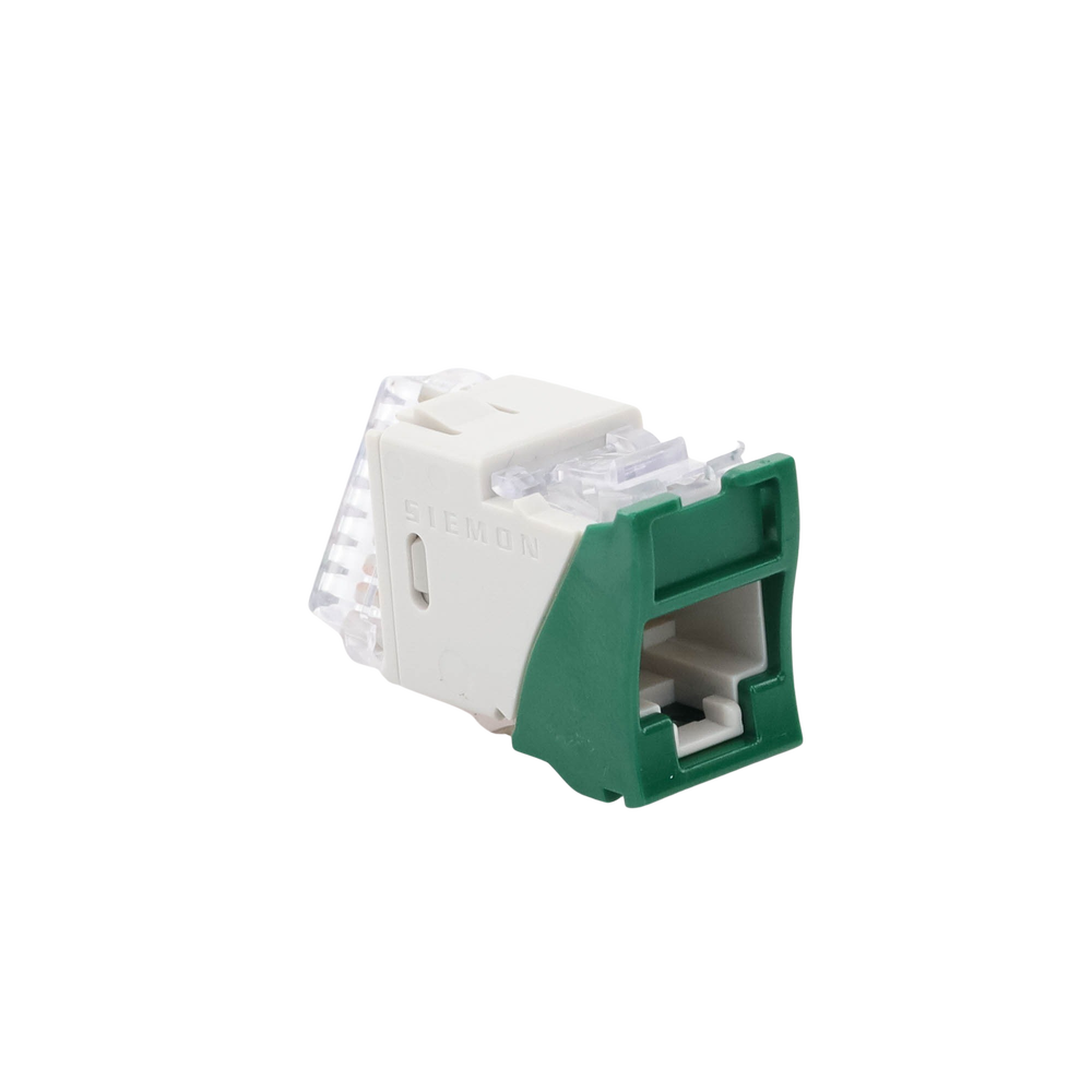 Jack UltraMAX Cat5e, UTP, Montaje H?brido en Placa de Pared (Plano y Angulado), Color Verde, Punch Down - Image 5