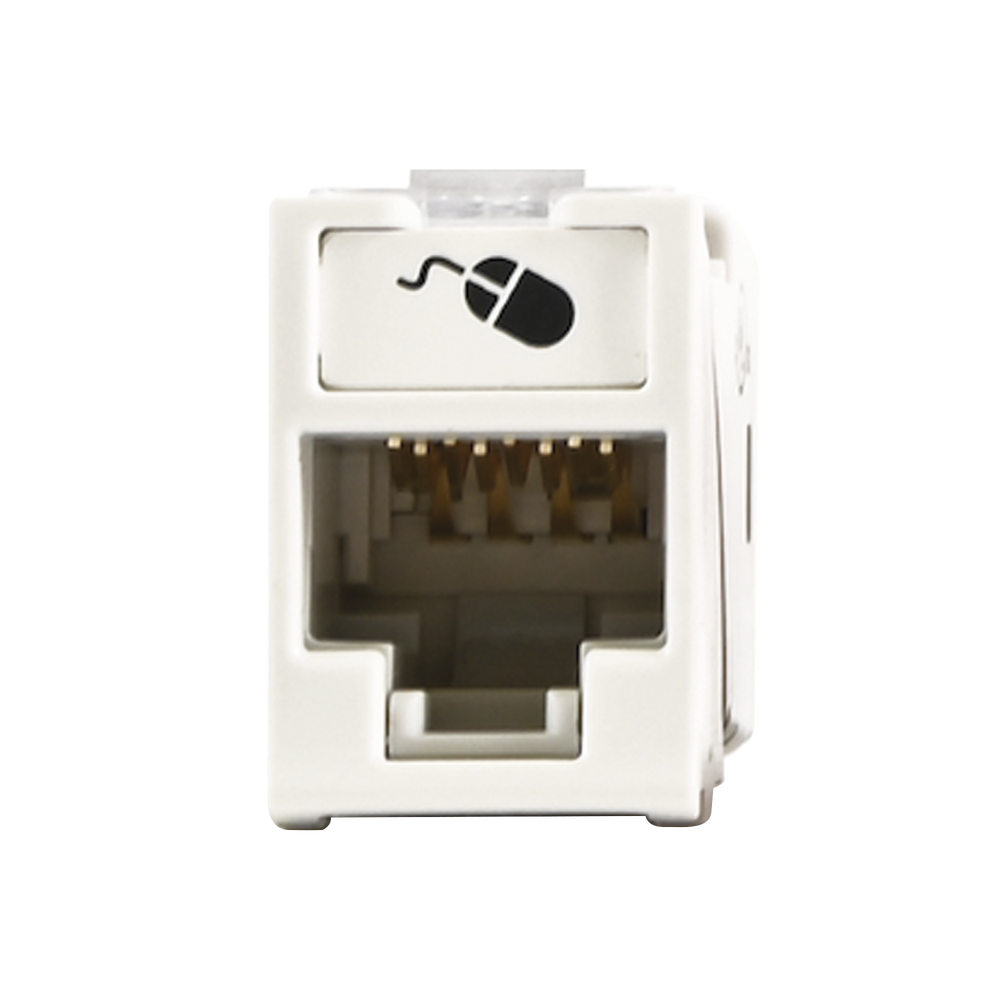 Jack Ultramax Cat6A, UTP, Montaje H?brido en Placa de Pared (Plano y Angulado), Color Blanco, Punch Down
