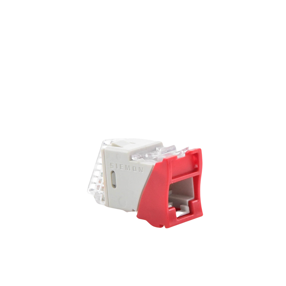 Jack Ultramax Cat6a, Utp, Montaje H?brido en Placa de Pared (Plano y Angulado), Color Rojo, Punch Down - Image 5