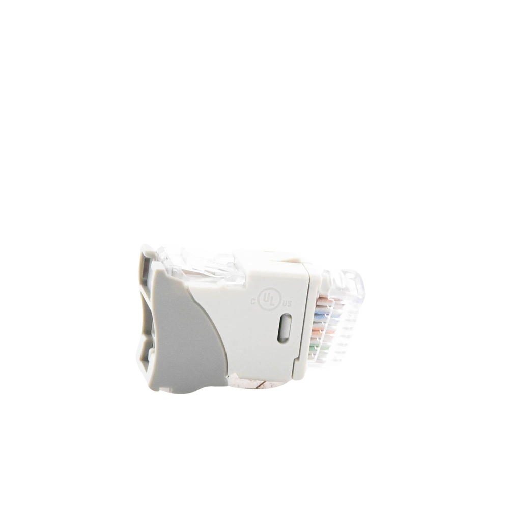 Jack Ultramax Cat6A, UTP, Montaje H?brido en Placa de Pared (Plano y Angulado), Color Gris, Punch Down - Image 4