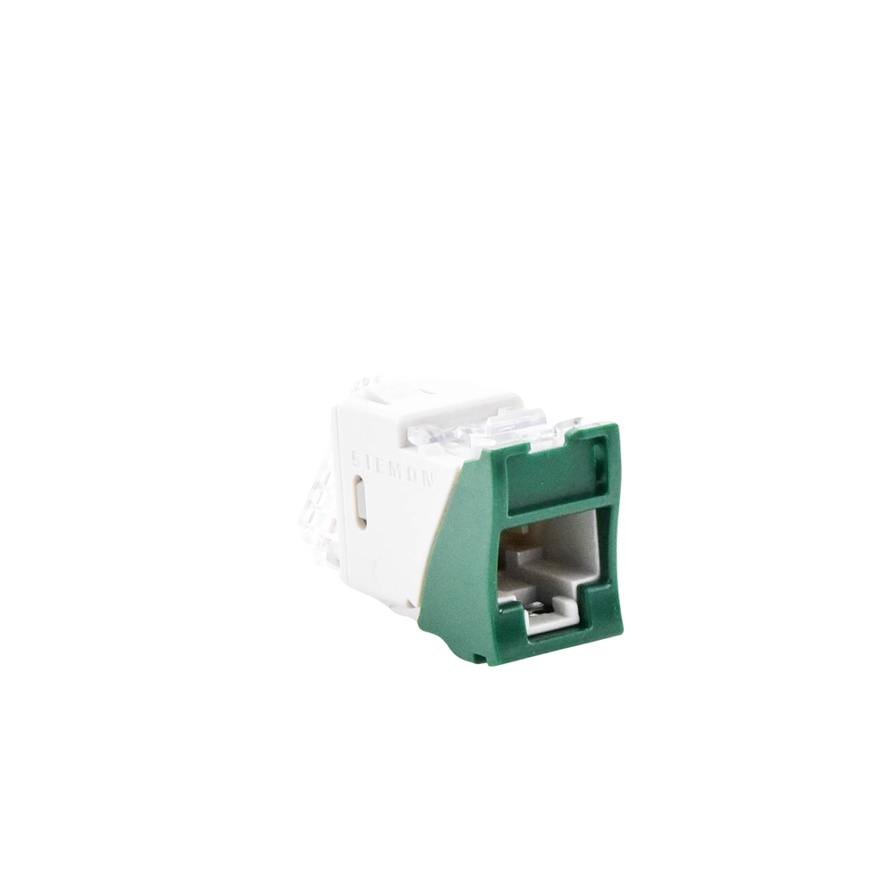 Jack Ultramax Cat6, UTP, Montaje H?brido en Placa de Pared (Plano y Angulado), Color Verde, Punch Down - Image 2