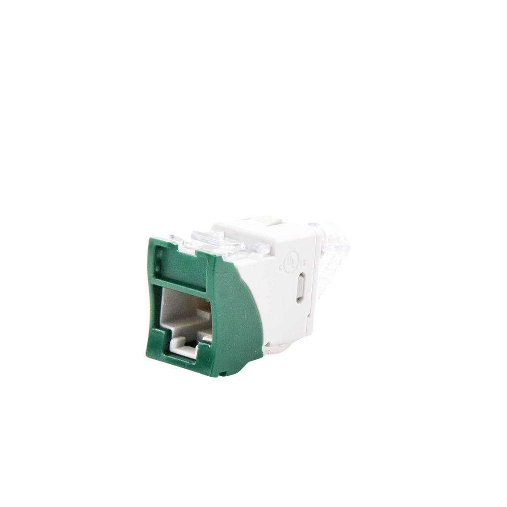 Jack Ultramax Cat6, UTP, Montaje H?brido en Placa de Pared (Plano y Angulado), Color Verde, Punch Down - Image 3