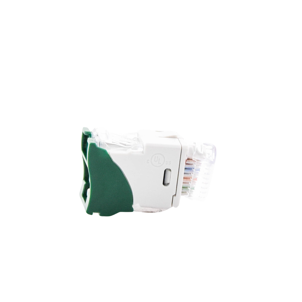 Jack Ultramax Cat6, UTP, Montaje H?brido en Placa de Pared (Plano y Angulado), Color Verde, Punch Down - Image 5