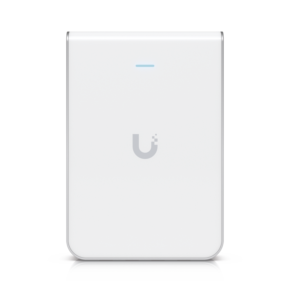 Access Point UniFi U6 In Wall/Montaje p/pared, WIFI 6 2.4 Y 5 Ghz, hasta 5.3 Gbps, 1 pto PoE In, 4 ptos secundarios (1 PoE Out)