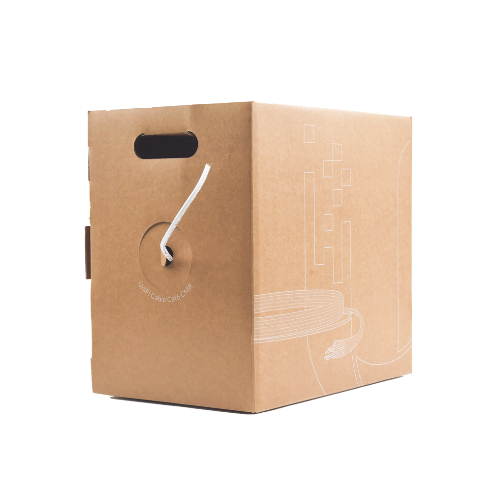 Bobina de cable UTP Riser (CMR) UniFi, Cat6, Color blanco, 23 AWG, 305m para interior