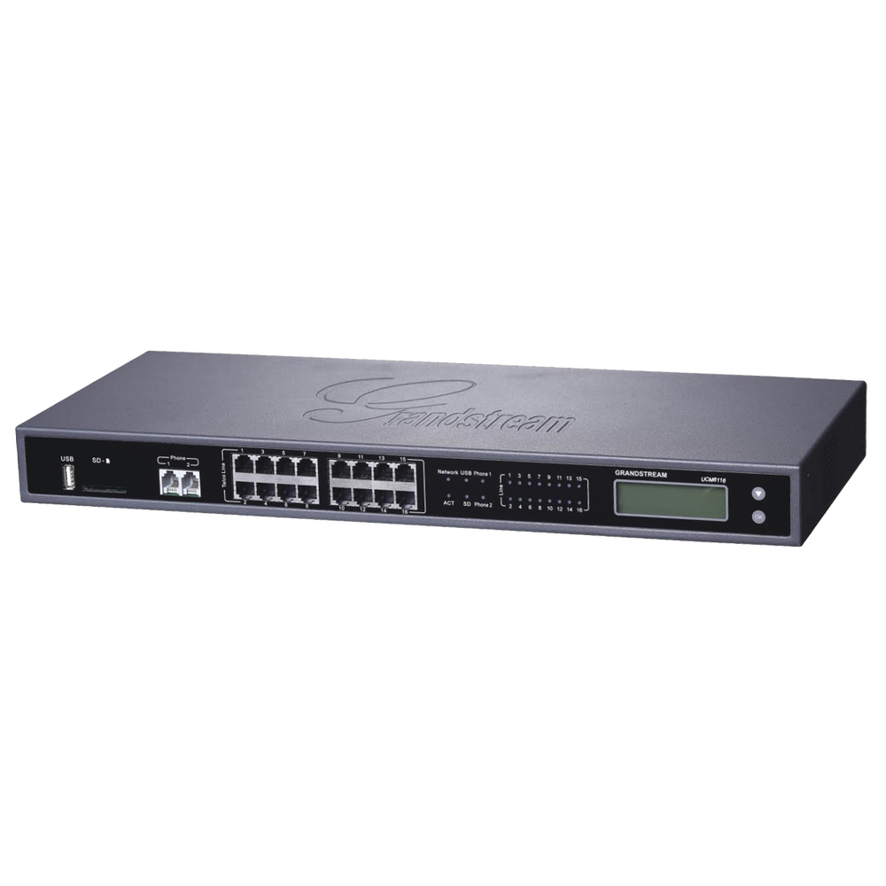 IP-PBX GrandStream con 8 FXO para 60 llamadas simultáneas (Descontinuado)