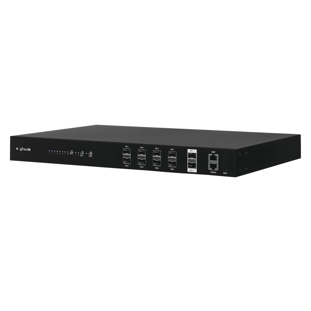 UFiber GPON OLT, Terminal de línea óptica hasta 1024 ONUs concurrentes, con 8 puertos SFP GPON + 2 puertos SFP+ 10 G