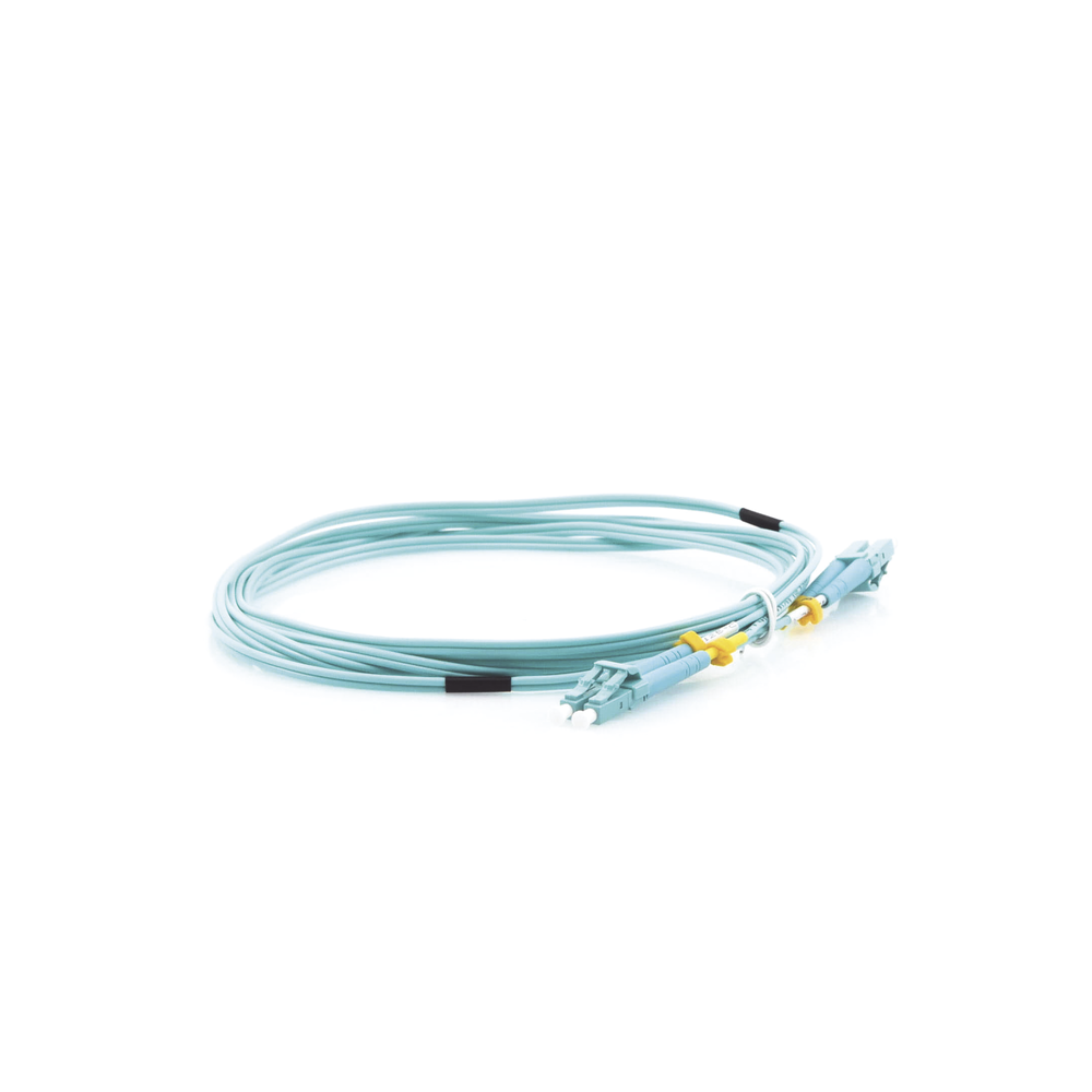 Jumper de Fibra Óptica Multimodo LC-LC duplex 10 G, 50/125 OM3, Color Aqua, 3 Metros - Image 3