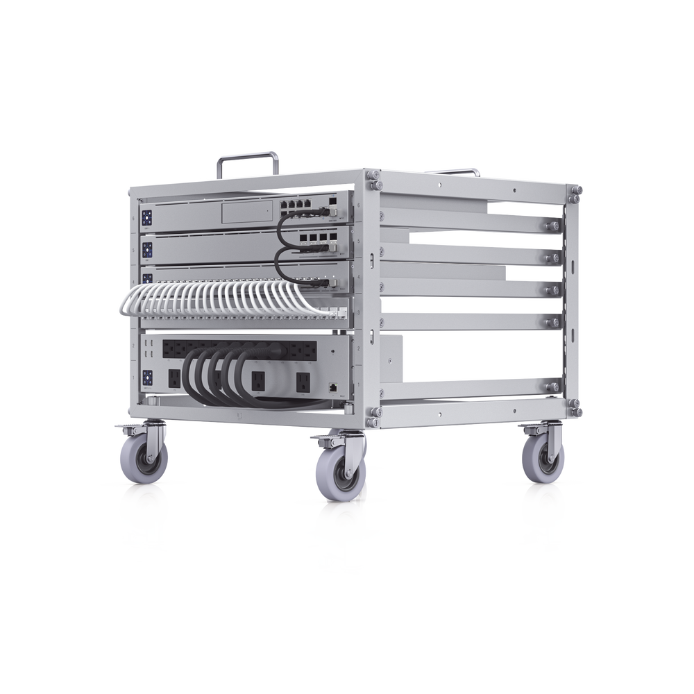 UniFi Rack Móvil de 6 Unidades, incluye 1 patchpanel de 24 puertos Gigabit, no requiere herramientas para armarse, incluye ruedas. - Image 2