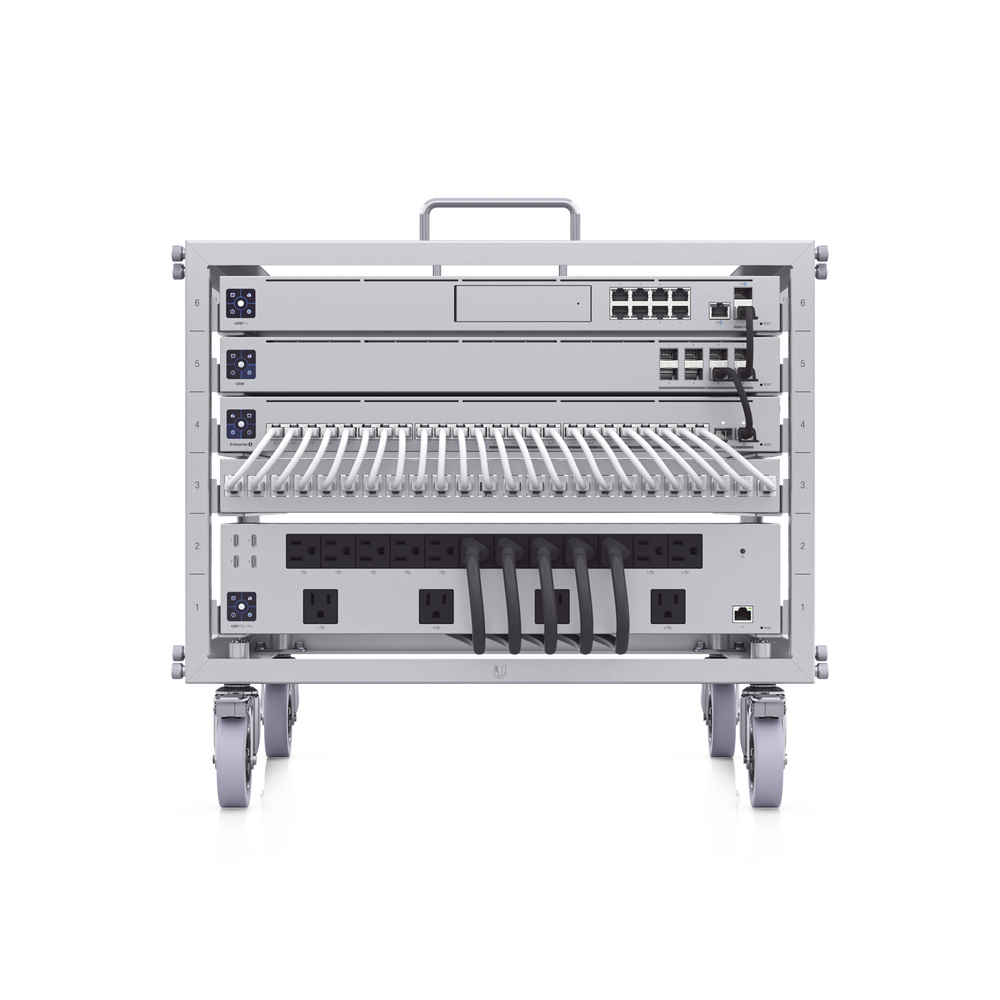 UniFi Rack Móvil de 6 Unidades, incluye 1 patchpanel de 24 puertos Gigabit, no requiere herramientas para armarse, incluye ruedas. - Image 6