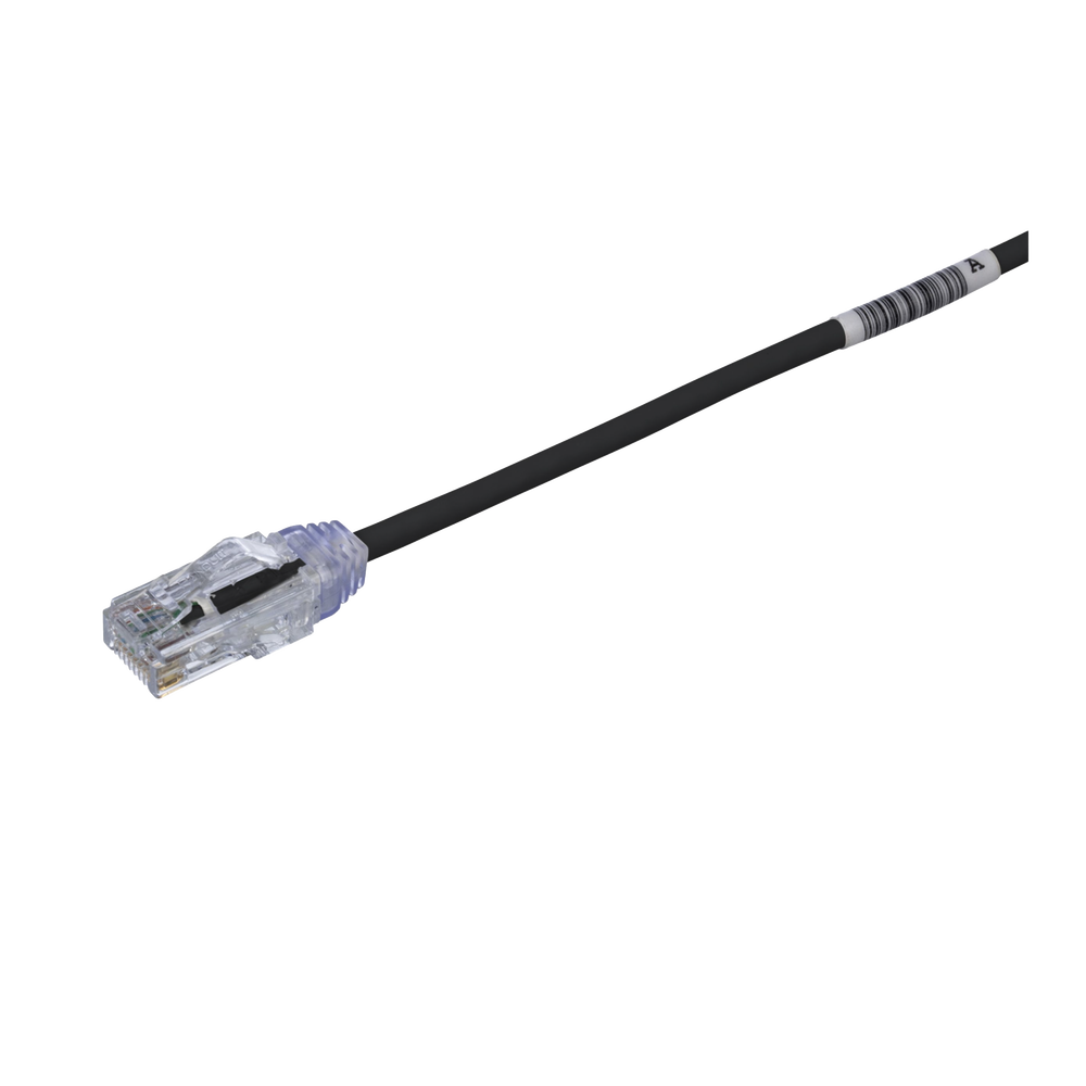 Cable de Parcheo TX6, UTP Cat6, Di?metro Reducido (28AWG), Color Negro, 0.5 Metros (1.64 Pies)