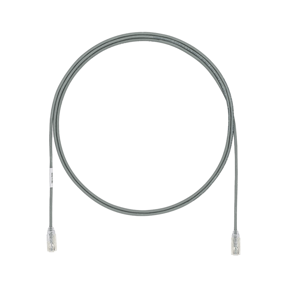 Cable de Parcheo TX6, UTP Cat6, Di?metro Reducido (28AWG), Color Gris, 1.5 Metros (4.92 Pies)
