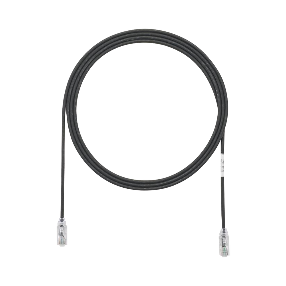 Cable de Parcheo TX6, UTP Cat6, Di?metro Reducido (28AWG), Color Negro, 3.05 Metros (10 Pies)